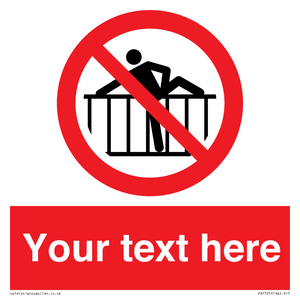 Custom prohibition do not cross barrier